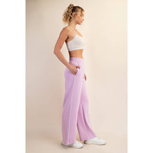 Load image into Gallery viewer, MODAL SCUBA PIPING STRAIGHT PANT: Black/Cream
