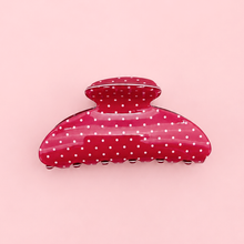 Load image into Gallery viewer, Polka Dot Hair Claw Clip | RED