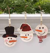 Load image into Gallery viewer, Weathered Wood Beaded Christmas Ornament, 1 ornament