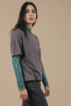 Load image into Gallery viewer, Mineral Washed Knit Top with Pocket: PINK