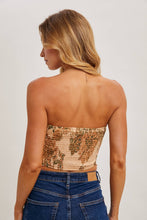 Load image into Gallery viewer, PAISLEY SATIN BANDANA TUBE TOP: VANILLA