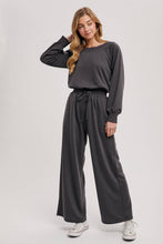 Load image into Gallery viewer, WIDE NECK OFF THE SHOULDER KNIT JUMPSUIT: IVORY