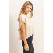 Load image into Gallery viewer, Boxy Crew Neck Top: PINK