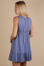 Load image into Gallery viewer, Trim Detail V-Neck Knit Mini Dress: CORAL