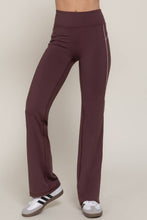 Load image into Gallery viewer, Waist Band Contrast Piping Detail Workout Pants: RED-red/off white / S