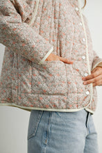 Load image into Gallery viewer, FLORAL QUILTED JACKET WITH LIGHTWEIGHT BOHO PRINT: LAVENDER / IVORY
