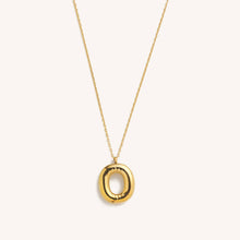 Load image into Gallery viewer, Bubble Initial Charm Necklaces- Gold: C
