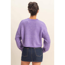 Load image into Gallery viewer, Cropped Cable Knit Sweater: ALPACA