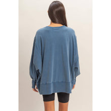 Load image into Gallery viewer, Oversized Seam Detail Long Sleeve Top: MINT