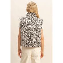 Load image into Gallery viewer, Leopard Print Puffer Vest: CREAM
