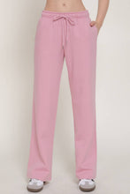 Load image into Gallery viewer, Straight Leg Inner Fleece Jogger Pants : BRG-burgundy / S