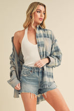 Load image into Gallery viewer, Kambrie Plaid Flannel Shirt: Blue Multi / Contemporary