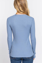 Load image into Gallery viewer, Long Sleeve Crew Neck Thermal Knit Top : IVY-ivory