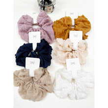 Load image into Gallery viewer, Pompom Textured Soft Tone Jumbo Scunchie