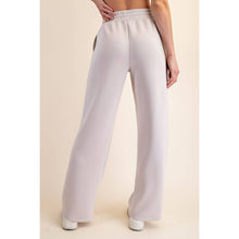 Load image into Gallery viewer, MODAL SCUBA PIPING STRAIGHT PANT: Black/Cream
