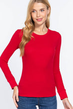 Load image into Gallery viewer, Long Sleeve Crew Neck Thermal Knit Top : HGY-h grey