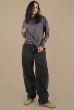 Load image into Gallery viewer, Mineral Washed Knit Top with Pocket: PINK