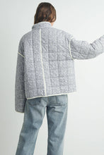 Load image into Gallery viewer, FLORAL QUILTED JACKET WITH LIGHTWEIGHT BOHO PRINT: LAVENDER / IVORY