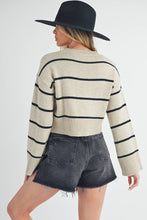 Load image into Gallery viewer, Emmanuelle Sweater: Heather Gray/Navy / Contemporary