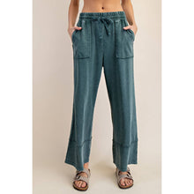 Load image into Gallery viewer, MINERAL WASHED WIDE LEG PANT: Mocha