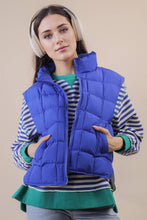 Load image into Gallery viewer, Solid & Leopard Puffer Padded Warm Vest: LEOPARD