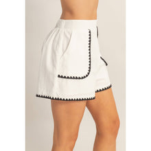 Load image into Gallery viewer, Scallop Trim High-Waisted Shorts: BEIGE
