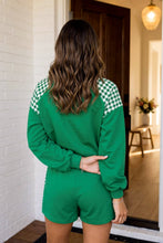 Load image into Gallery viewer, LAS Plaid Patchwork Zipper Collar Shorts Set (S-XL): Coffee / M