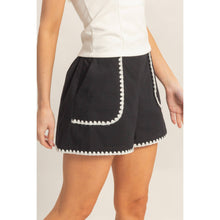 Load image into Gallery viewer, Scallop Trim High-Waisted Shorts: BEIGE