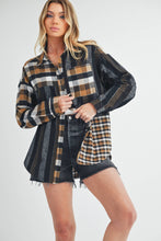 Load image into Gallery viewer, Lena Plaid Flannel Black / Contemporary