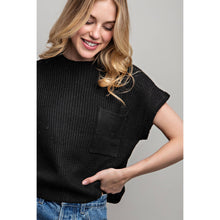 Load image into Gallery viewer, DROP SHOULDER RIB-KNIT SWEATER TOP : Brown