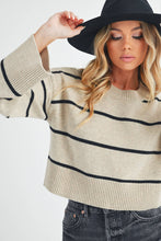 Load image into Gallery viewer, Emmanuelle Sweater: Heather Gray/Navy / Contemporary