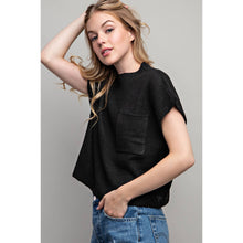 Load image into Gallery viewer, DROP SHOULDER RIB-KNIT SWEATER TOP : Brown