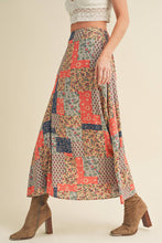 Load image into Gallery viewer, Bradyn Print Skirt: Tan/Orange / Contemporary