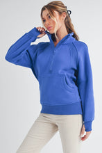 Load image into Gallery viewer, Long Dove Funnel Neck Half Zip: Pink