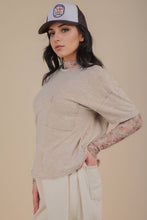 Load image into Gallery viewer, Mineral Washed Knit Top with Pocket: PINK