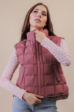 Load image into Gallery viewer, Solid & Leopard Puffer Padded Warm Vest: LEOPARD