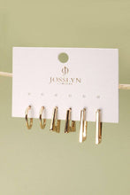 Load image into Gallery viewer, GEO MINI TRIO HOOP EARRING SET | GOLD