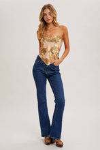 Load image into Gallery viewer, PAISLEY SATIN BANDANA TUBE TOP: VANILLA