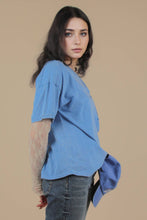 Load image into Gallery viewer, Mineral Washed Knit Top with Pocket: PINK