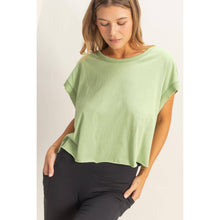Load image into Gallery viewer, Boxy Crew Neck Top: PINK