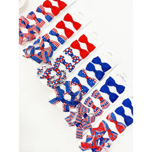 Load image into Gallery viewer, American Flag Bow Hair Clip Set: MIX COLOR
