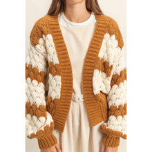 Load image into Gallery viewer, Oversized Scallop Pattern Knit Cardigan: D.GREEN