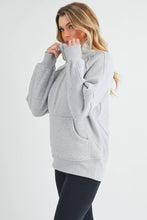 Load image into Gallery viewer, Long Dove Funnel Neck Half Zip: Pink