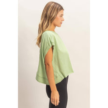 Load image into Gallery viewer, Boxy Crew Neck Top: PINK
