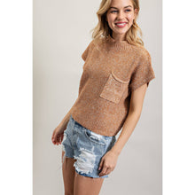 Load image into Gallery viewer, DROP SHOULDER RIB-KNIT SWEATER TOP : Brown