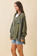 Load image into Gallery viewer, Kambrie Plaid Flannel Shirt: Blue Multi / Contemporary