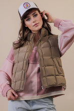 Load image into Gallery viewer, Solid & Leopard Puffer Padded Warm Vest: LEOPARD