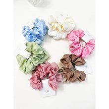 Load image into Gallery viewer, Duo Dull Satin and Textured Pattern Scrunchie Set: MIX COLOR / ONE(12)