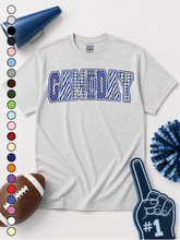 Load image into Gallery viewer, Mixed Pattern Big Letter Custom Graphic T-shirt: AS / Ash Grey