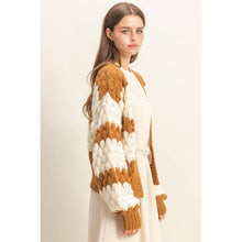 Load image into Gallery viewer, Oversized Scallop Pattern Knit Cardigan: D.GREEN